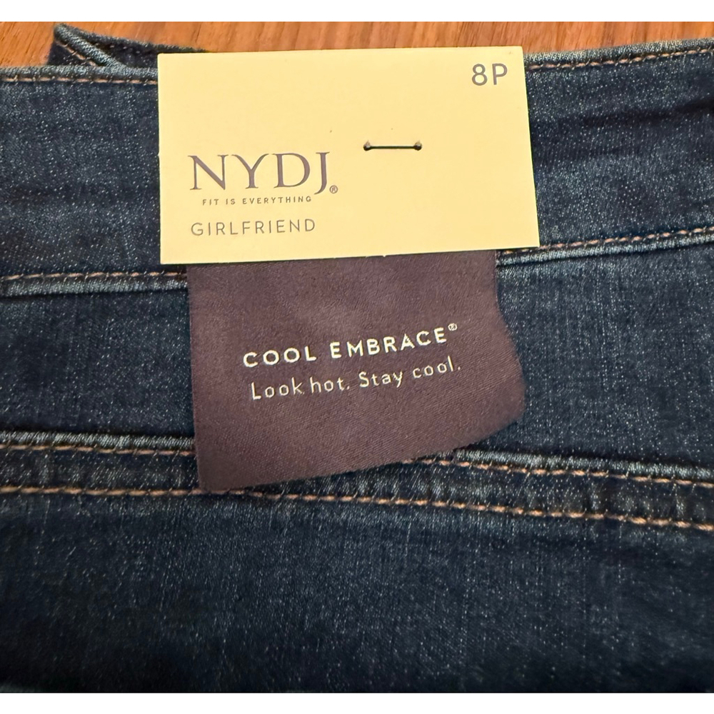 NYDJ Blue Mariot Girlfriend Straight Leg Jeans 8P NWT - Picture 6 of 9